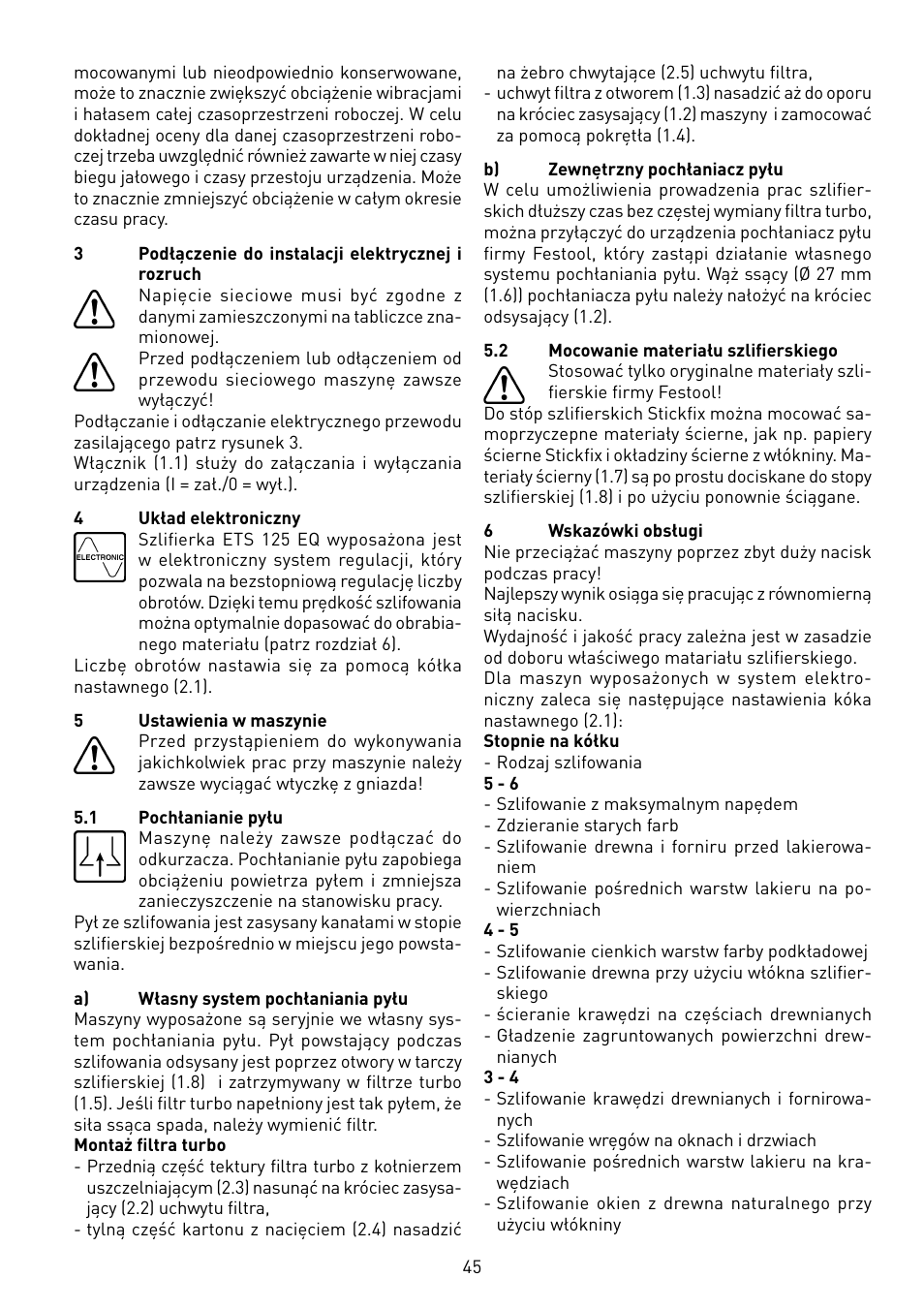 Festool ETS 125 Q-EQ User Manual | Page 45 / 46