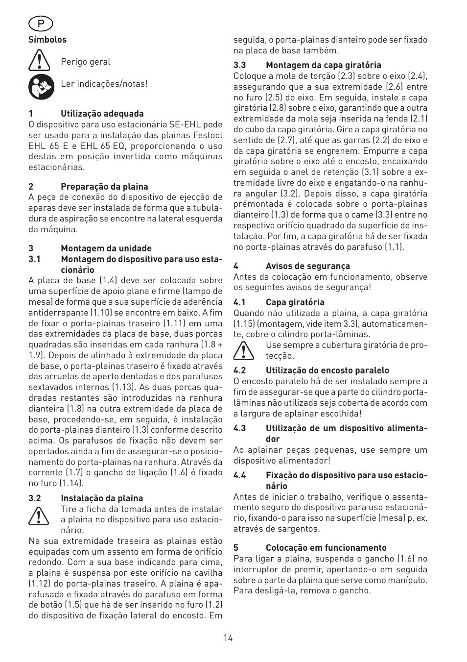 Festool SE-EHL User Manual | Page 14 / 30