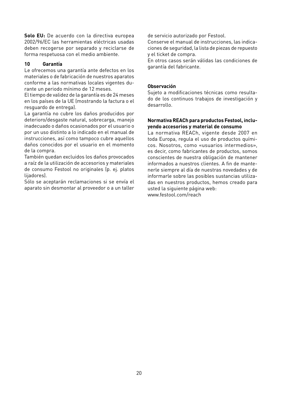 Festool PF 1200 E User Manual | Page 20 / 56