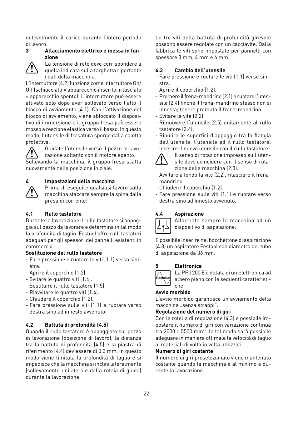 Festool PF 1200 E User Manual | Page 22 / 56