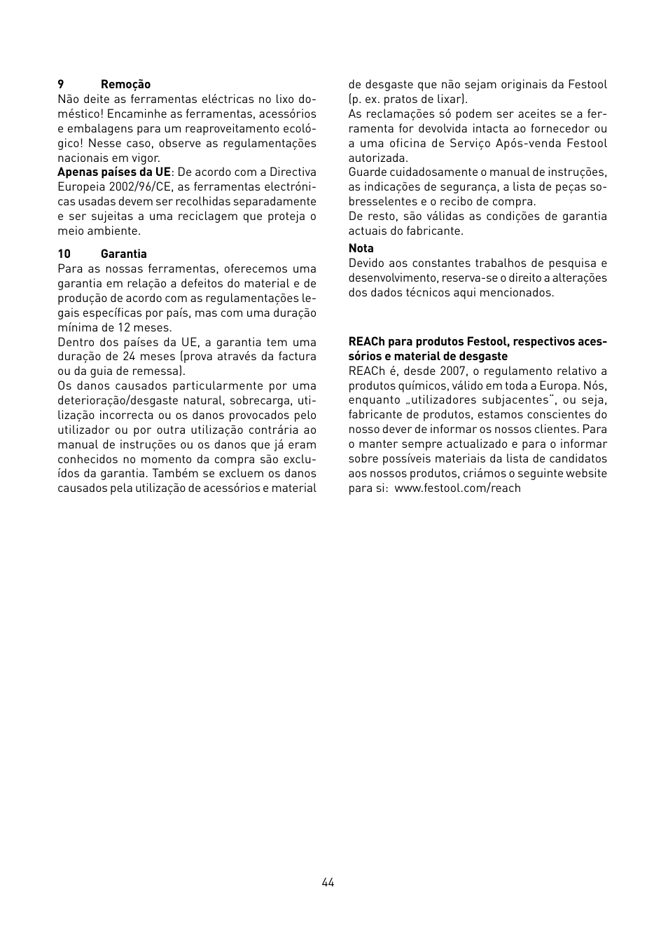 Festool PF 1200 E User Manual | Page 44 / 56