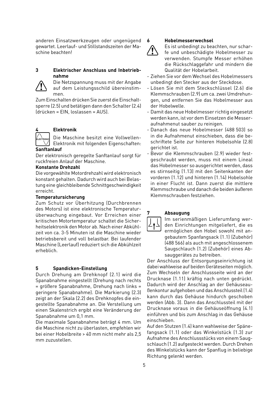 Festool EHL 65 E User Manual | Page 5 / 54