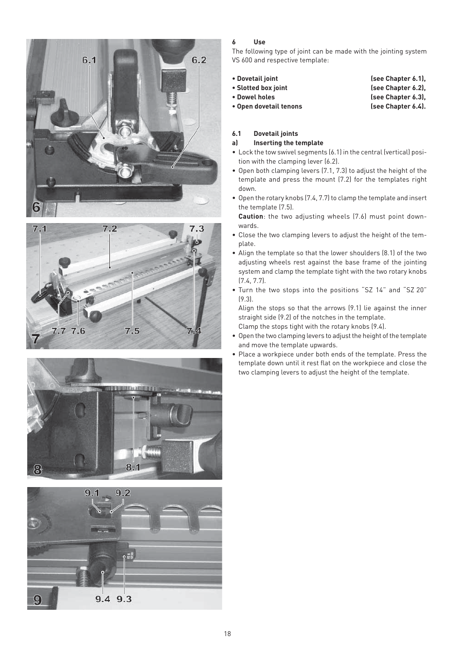 Festool VS 600 accessories User Manual | Page 18 / 144