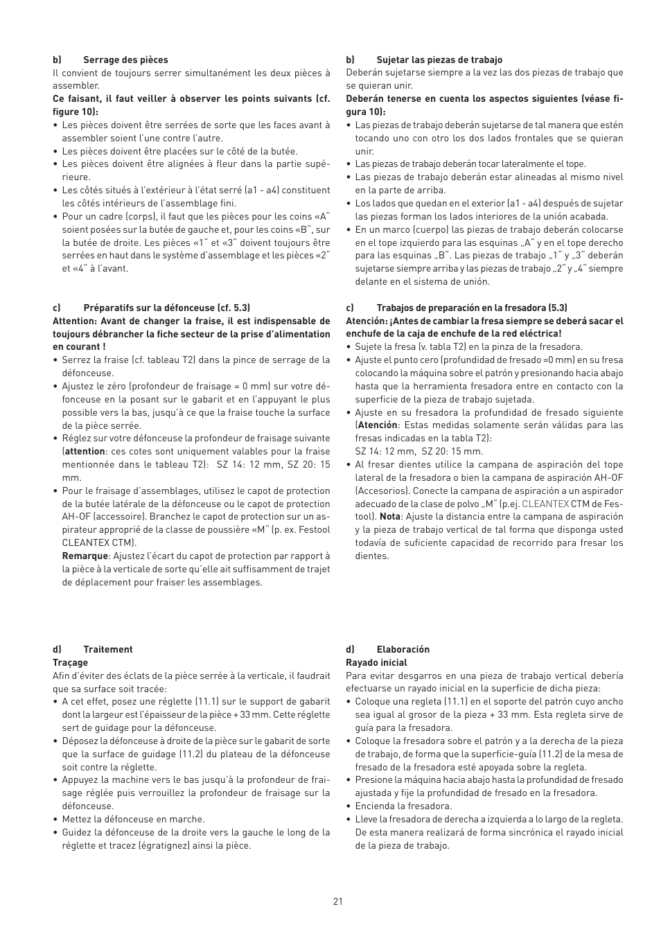 Festool VS 600 accessories User Manual | Page 21 / 144