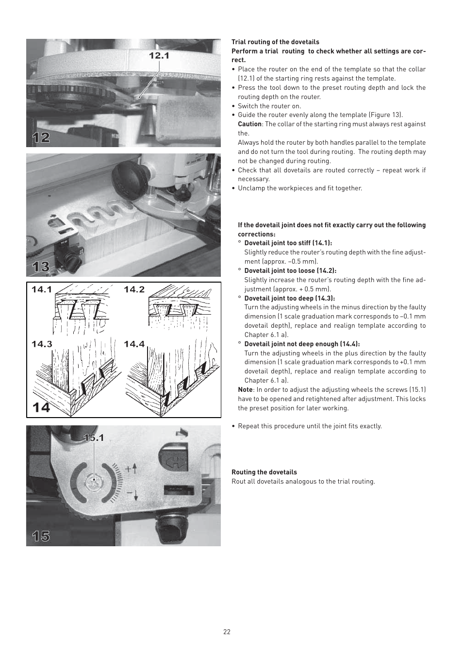 Festool VS 600 accessories User Manual | Page 22 / 144
