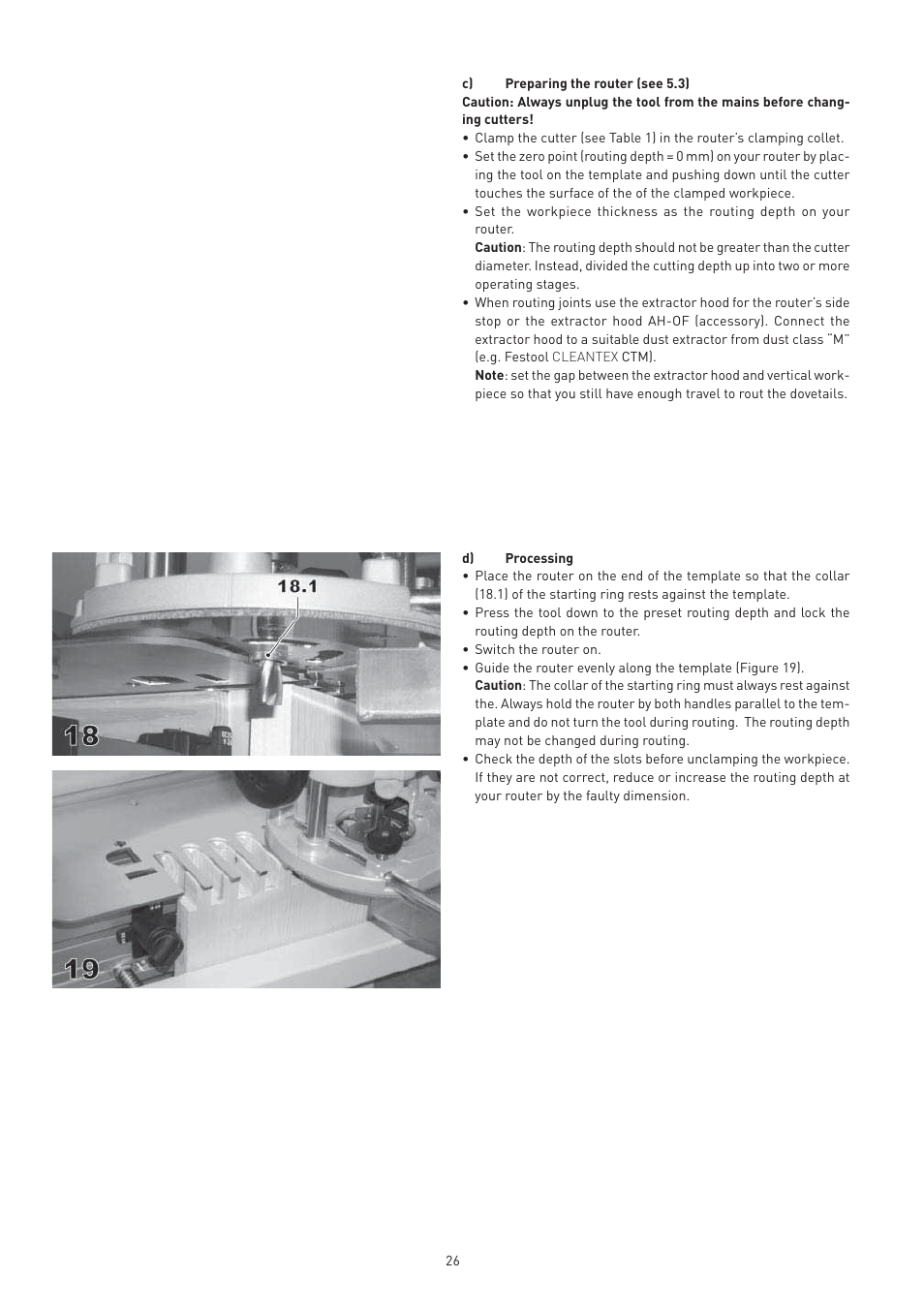 Festool VS 600 accessories User Manual | Page 26 / 144