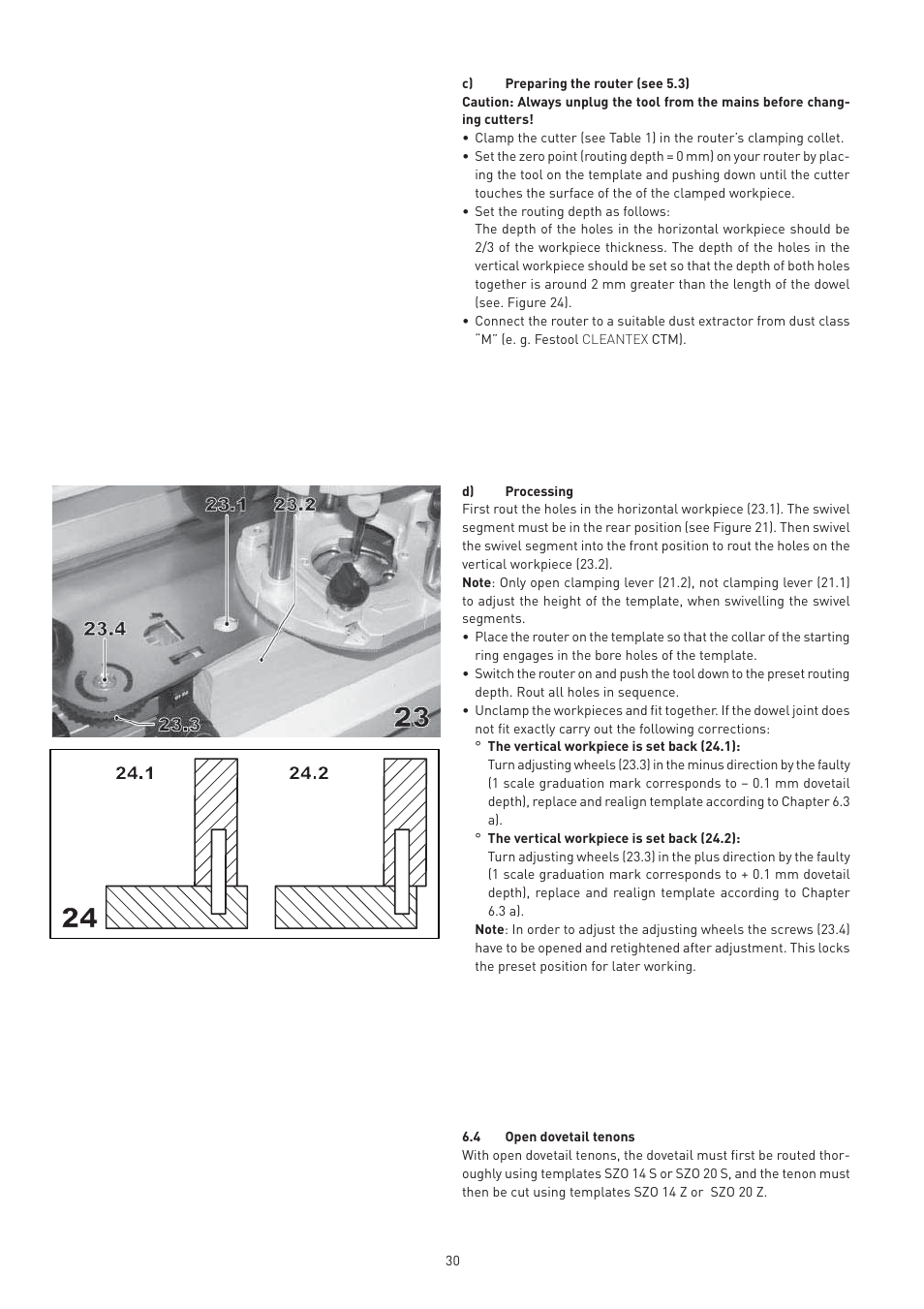 Festool VS 600 accessories User Manual | Page 30 / 144