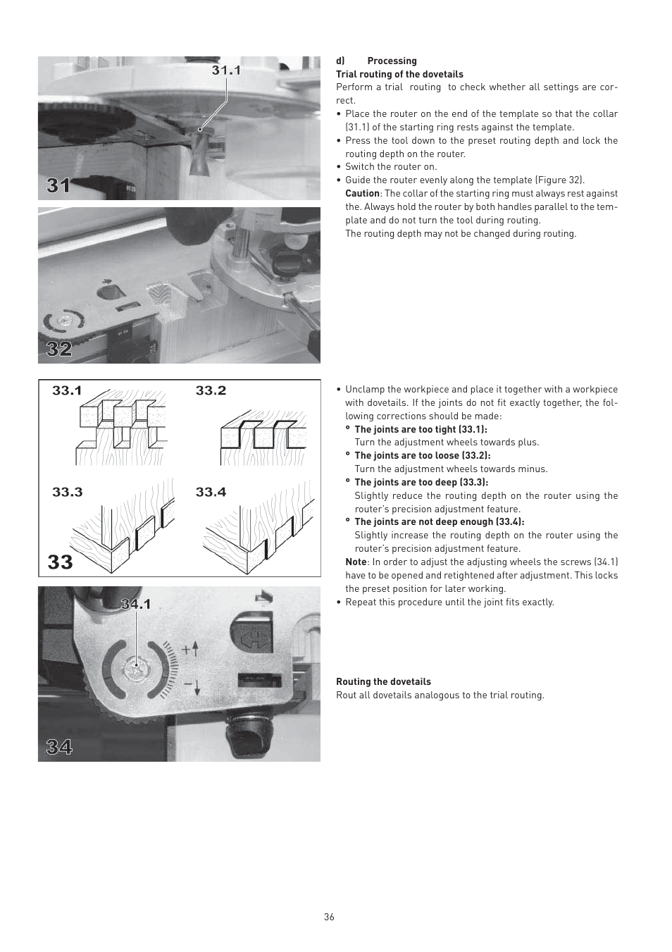 Festool VS 600 accessories User Manual | Page 36 / 144