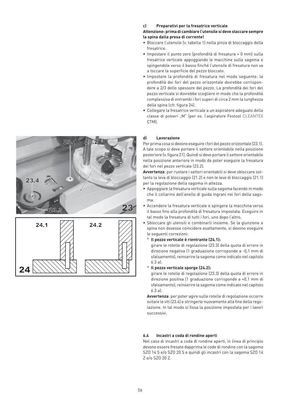 Festool VS 600 accessories User Manual | Page 56 / 144