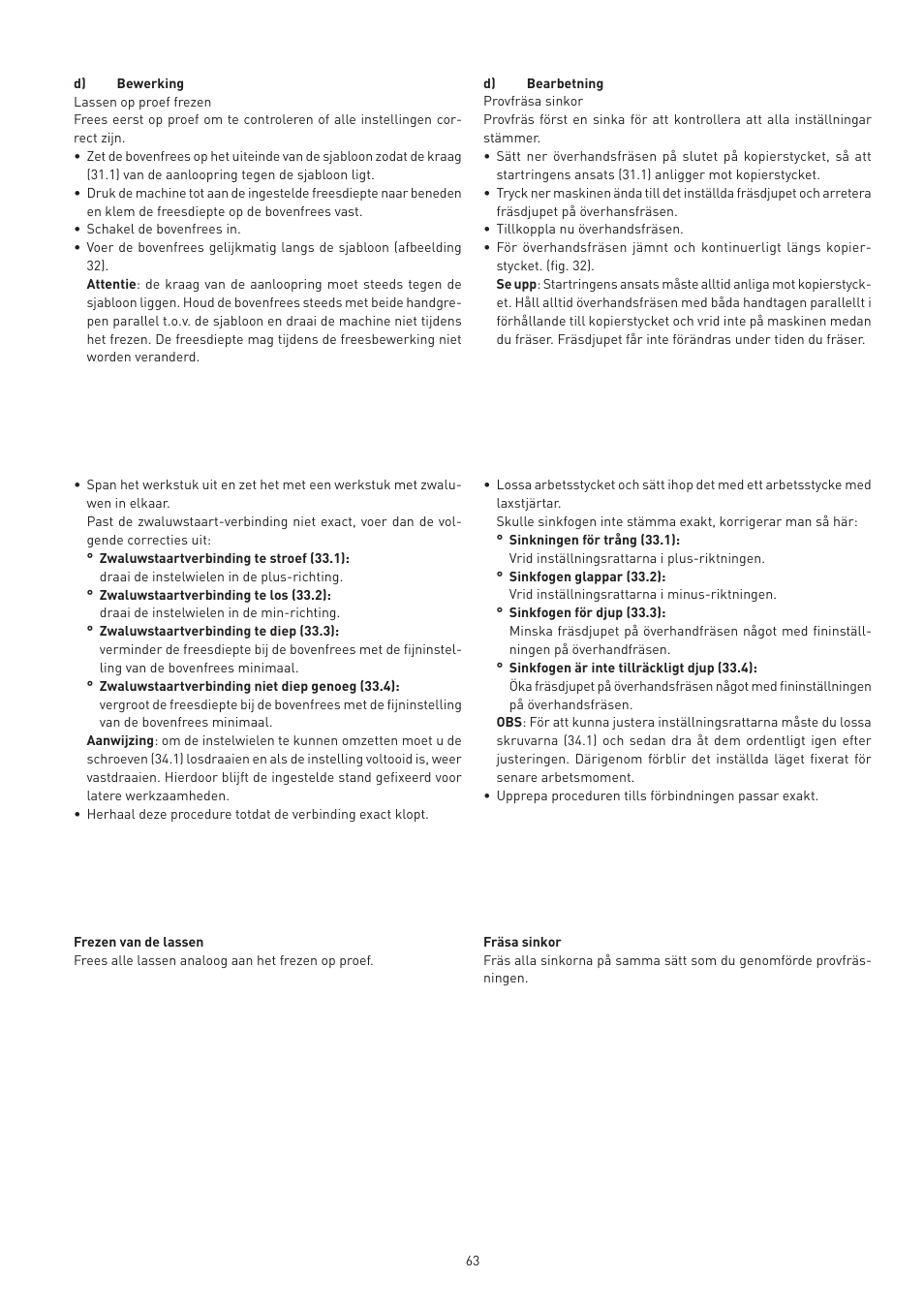 Festool VS 600 accessories User Manual | Page 63 / 144