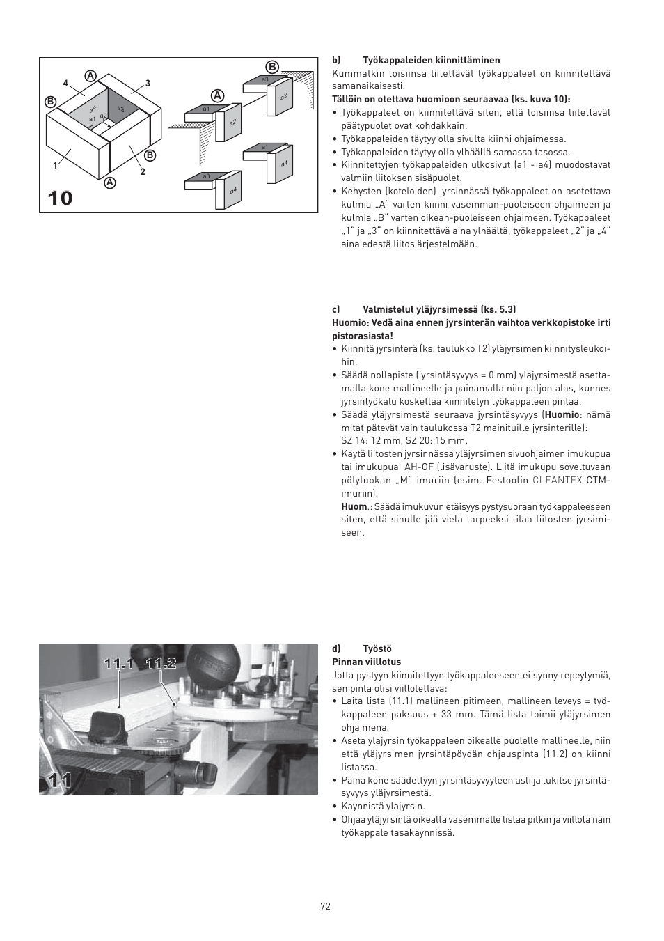 Festool VS 600 accessories User Manual | Page 72 / 144