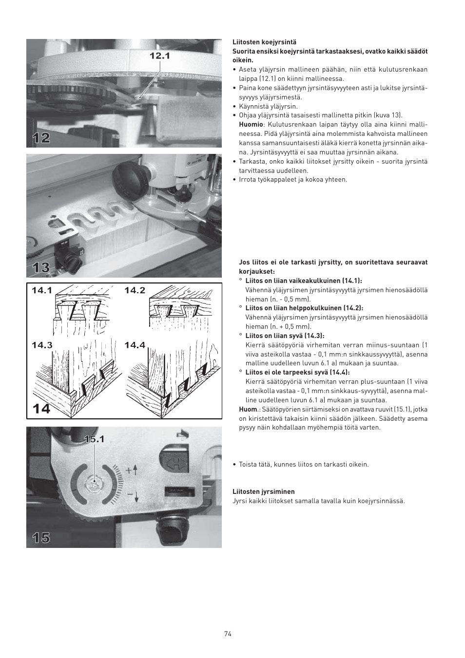 Festool VS 600 accessories User Manual | Page 74 / 144