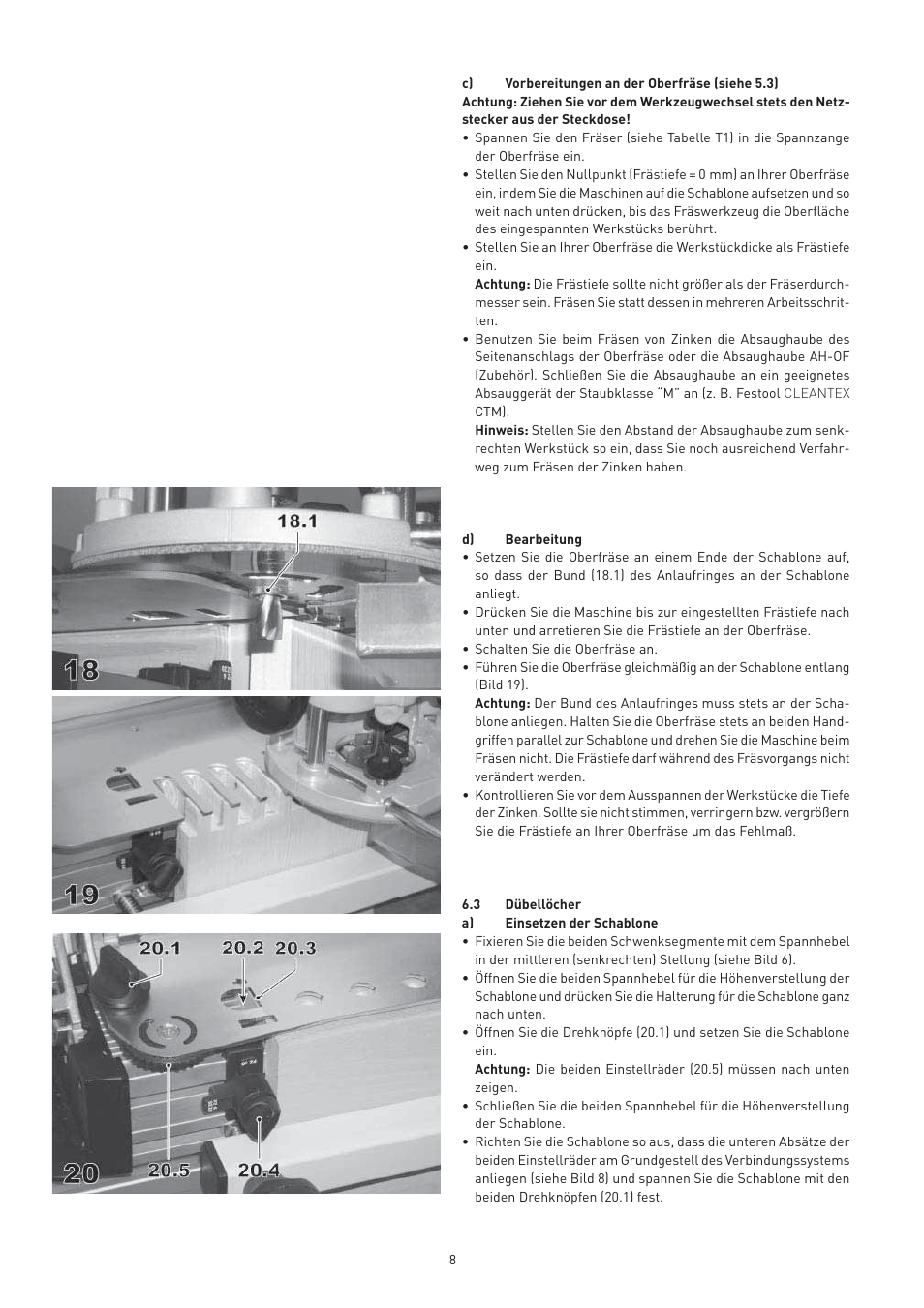 Festool VS 600 accessories User Manual | Page 8 / 144