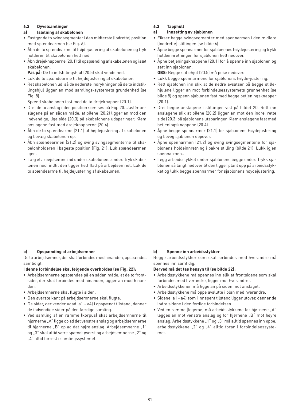 Festool VS 600 accessories User Manual | Page 81 / 144