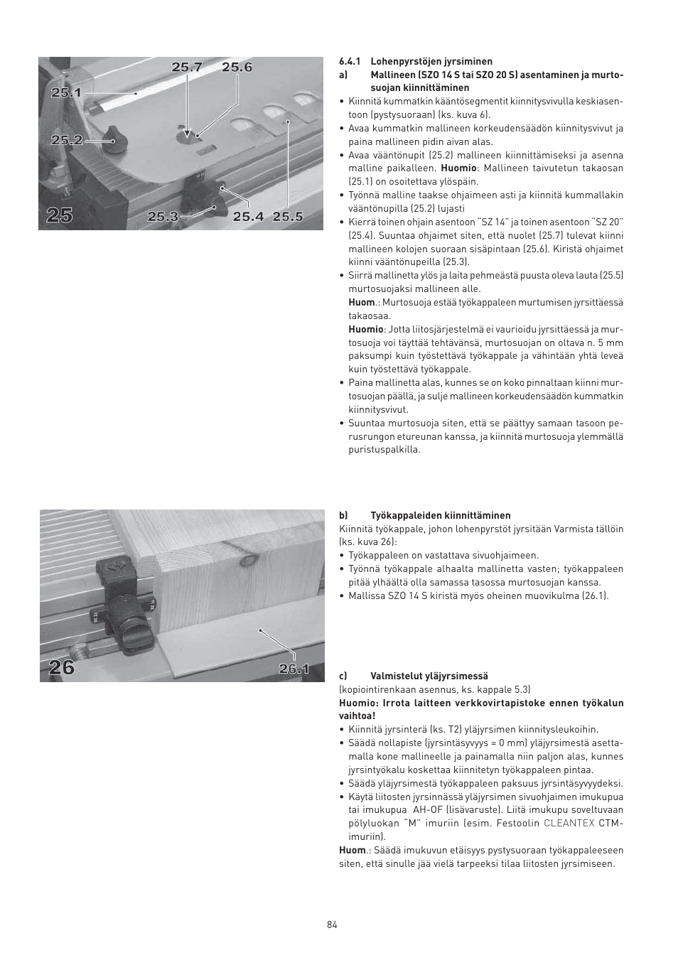 Festool VS 600 accessories User Manual | Page 84 / 144