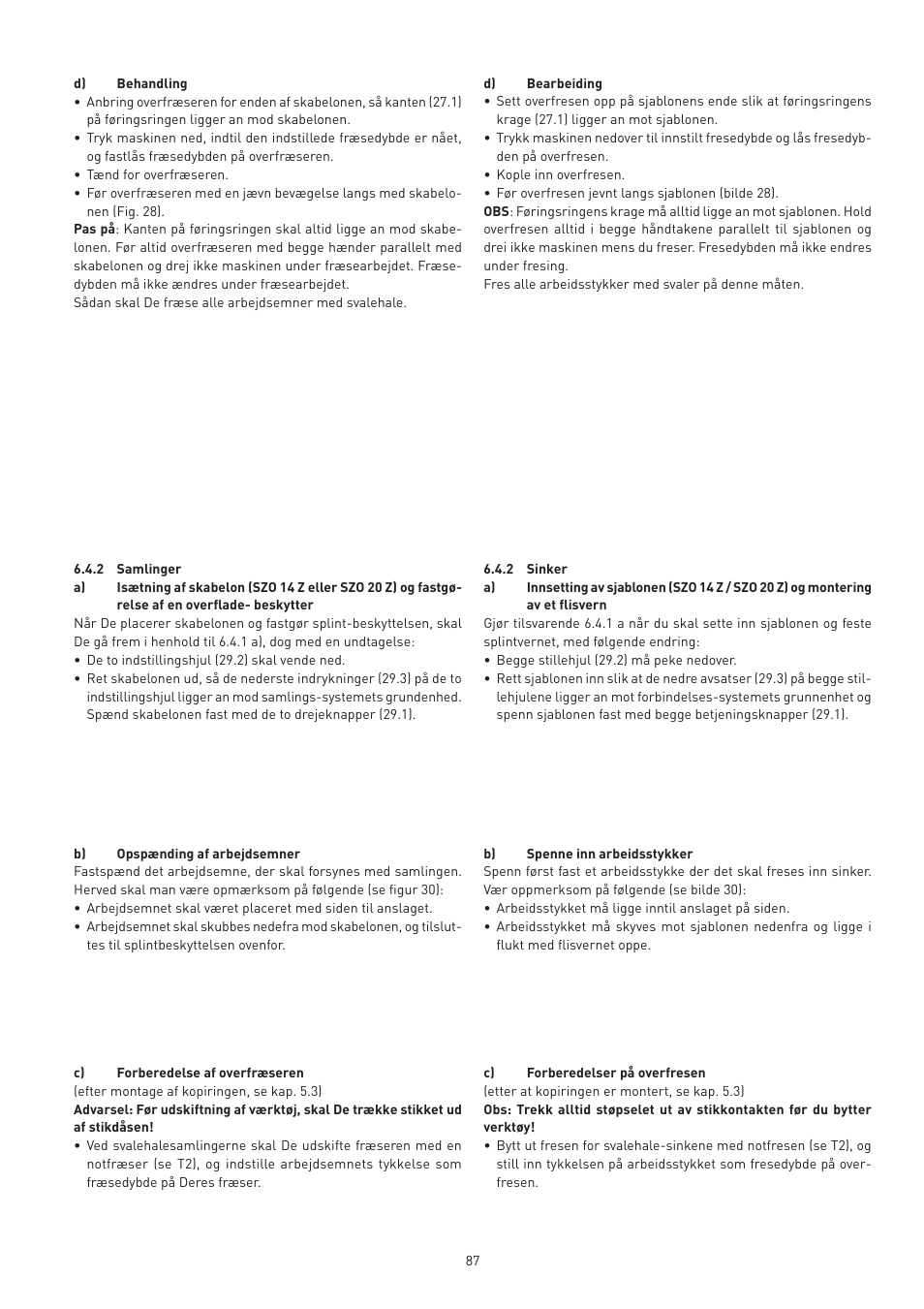 Festool VS 600 accessories User Manual | Page 87 / 144