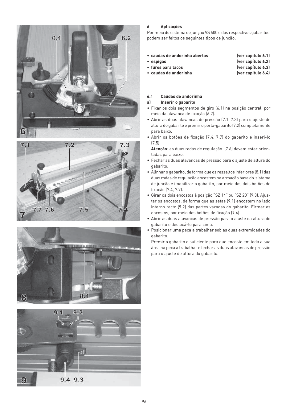 Festool VS 600 accessories User Manual | Page 96 / 144