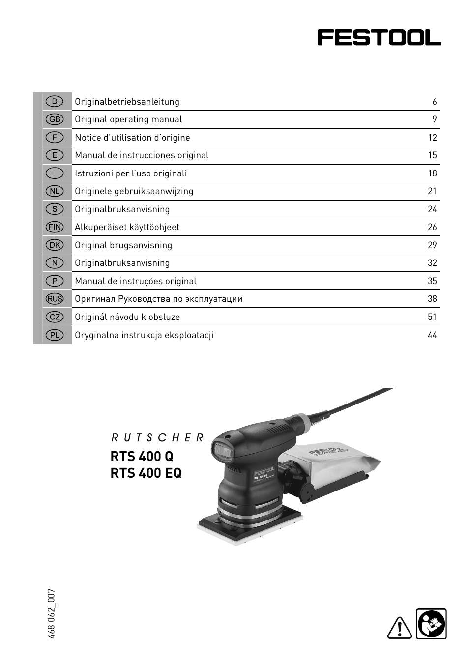 Festool RS 400 Q-EQ User Manual | 46 pages