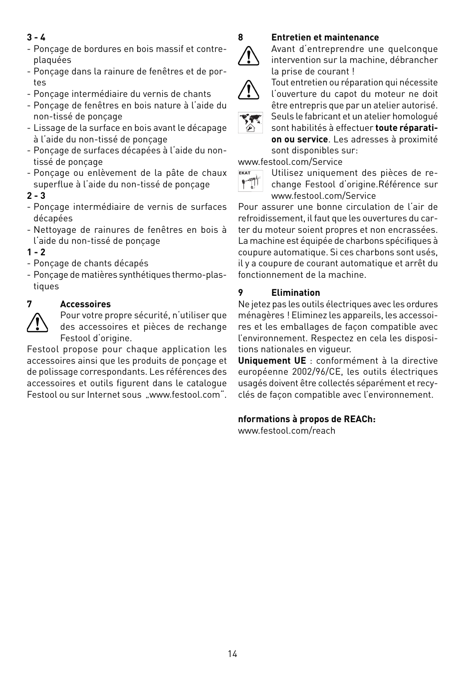 Festool RS 400 Q-EQ User Manual | Page 14 / 46