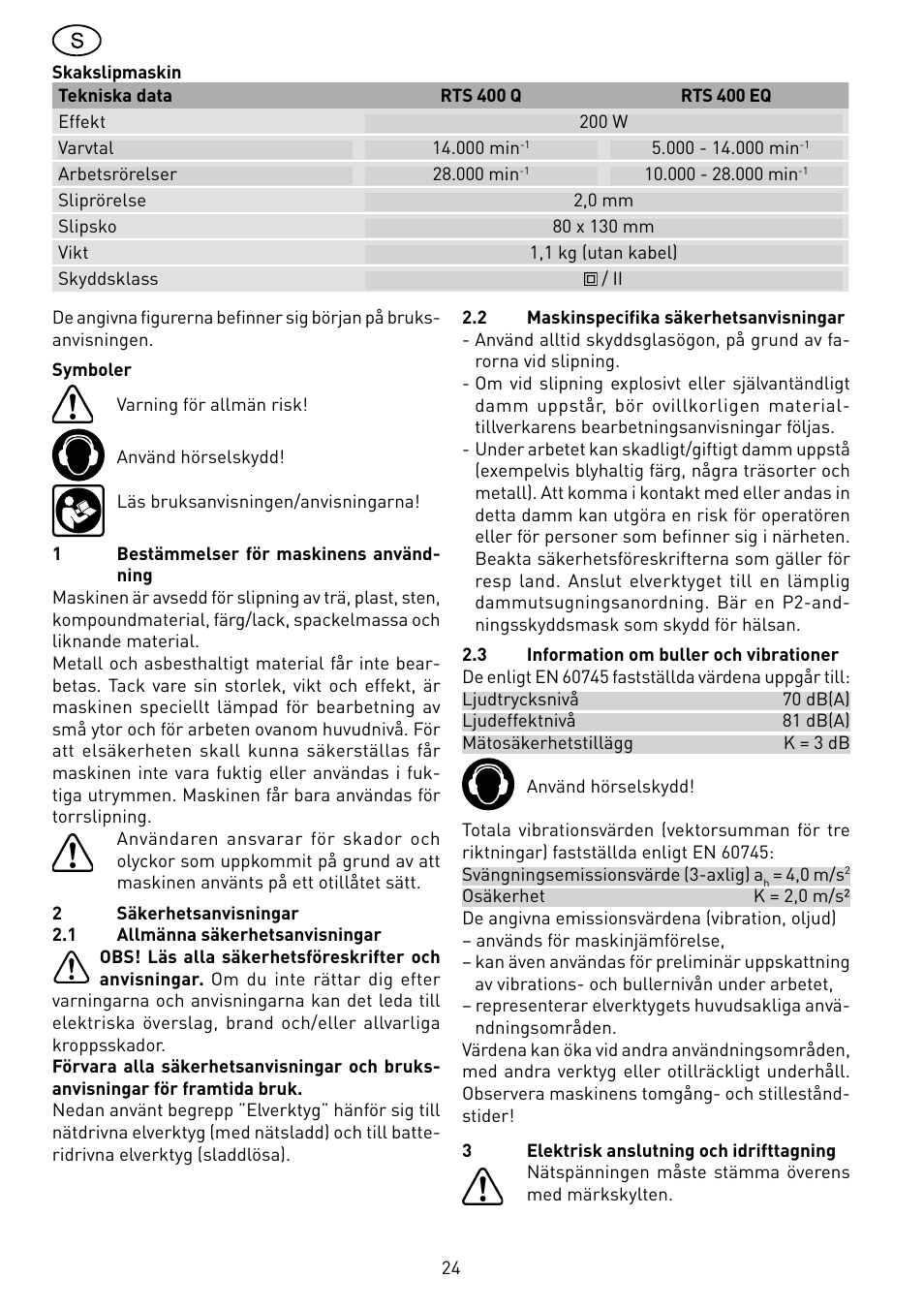 Festool RS 400 Q-EQ User Manual | Page 24 / 46