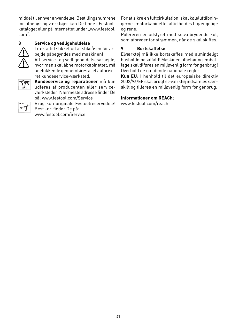 Festool RS 400 Q-EQ User Manual | Page 31 / 46