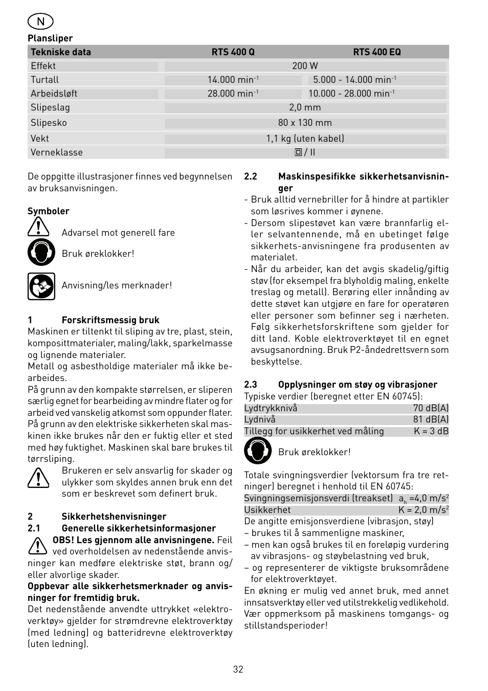 Festool RS 400 Q-EQ User Manual | Page 32 / 46