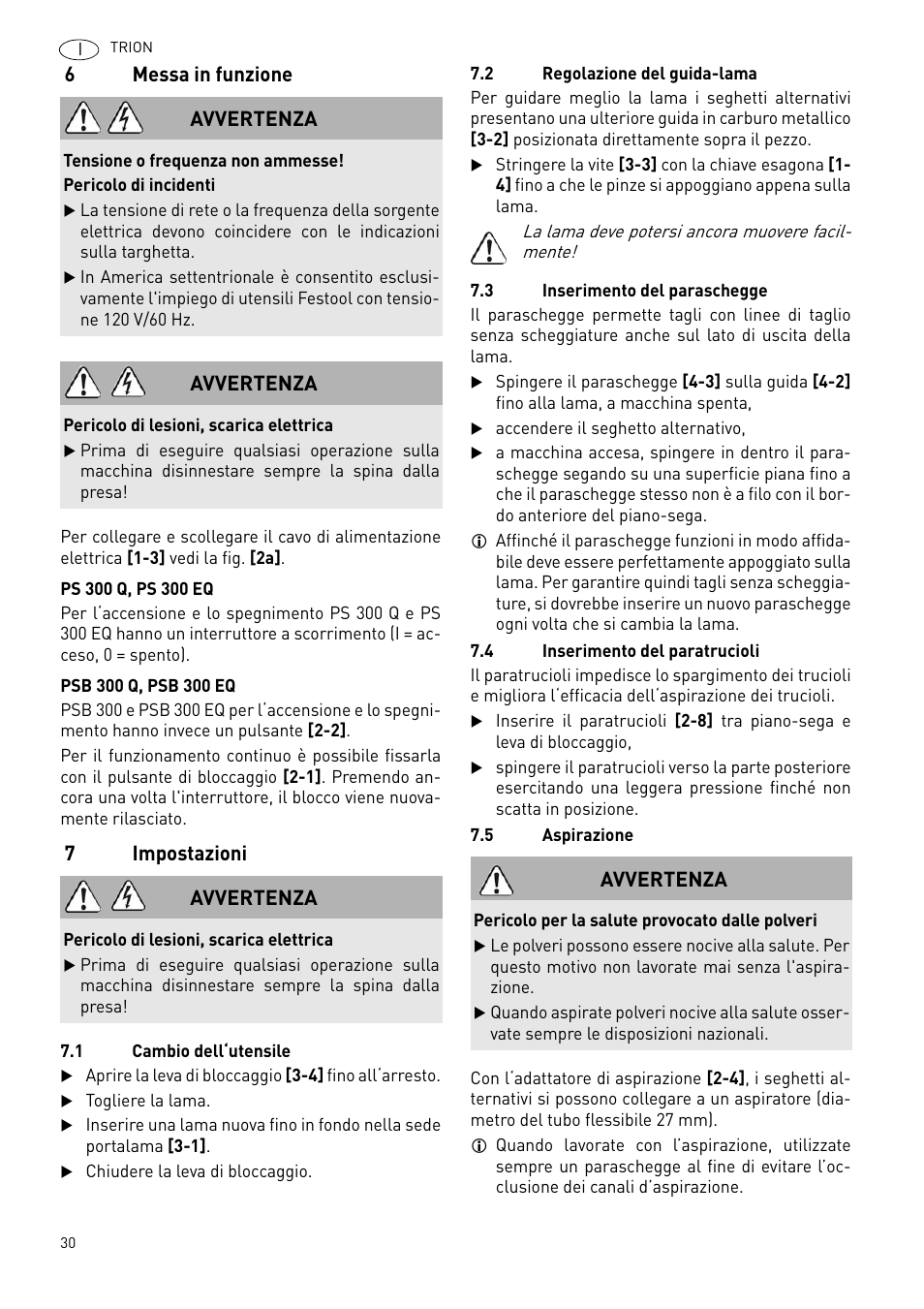 Festool PSB 300 EQ TRION User Manual | Page 30 / 79