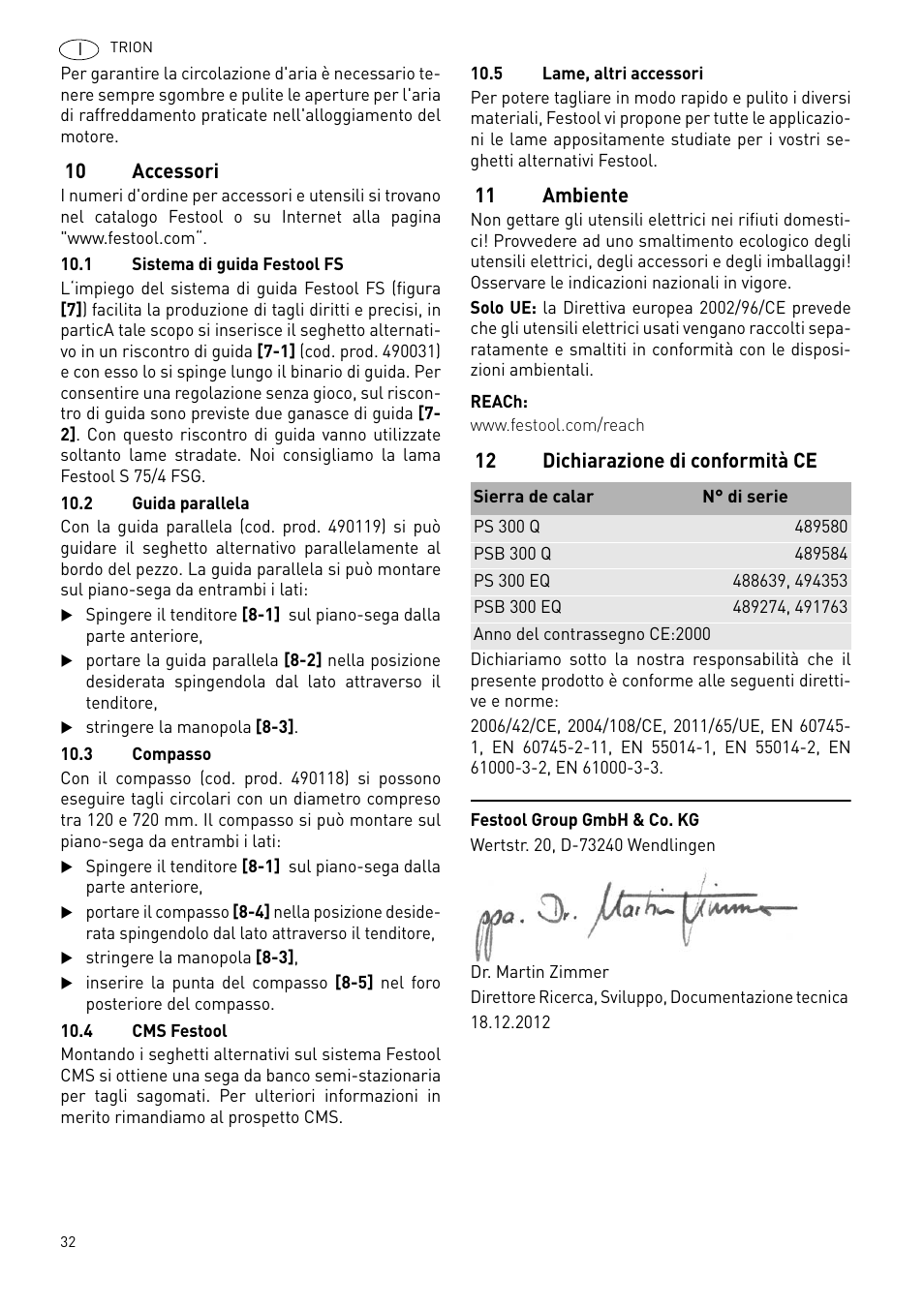 Festool PSB 300 EQ TRION User Manual | Page 32 / 79
