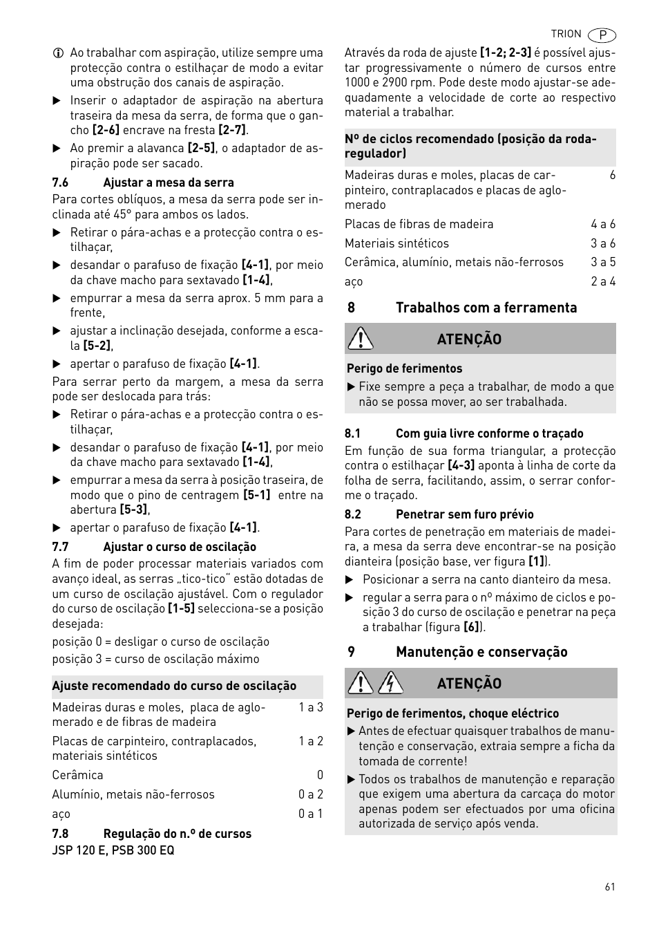 Festool PSB 300 EQ TRION User Manual | Page 61 / 79