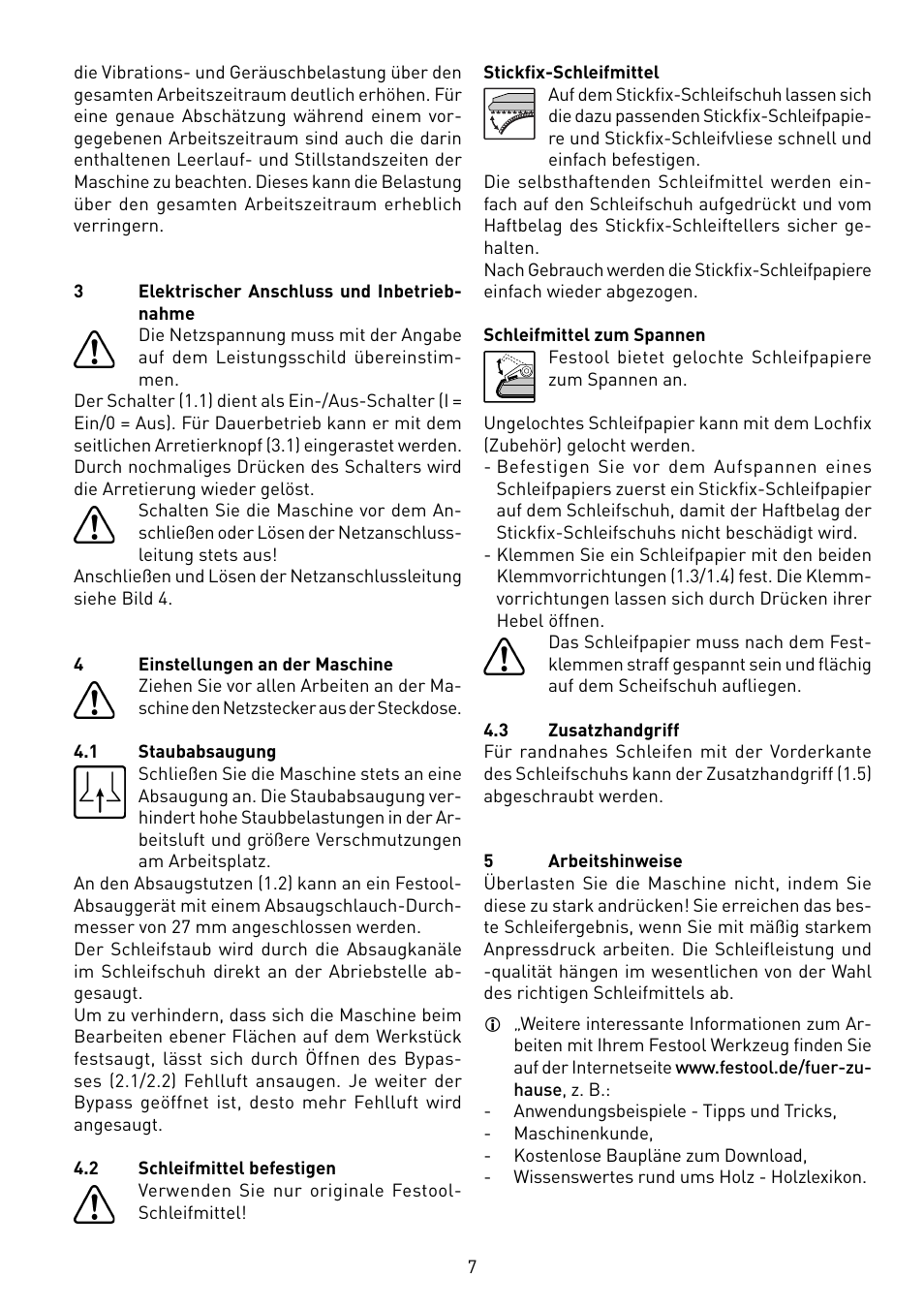 Festool RS 100 Q User Manual | Page 7 / 46