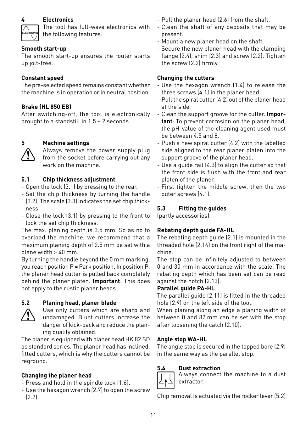 Festool HL 850 EB User Manual | Page 11 / 62