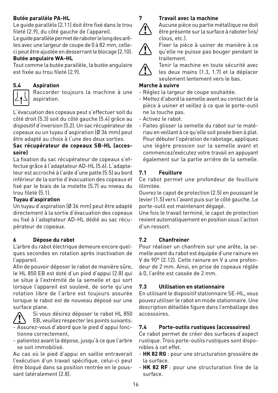 Festool HL 850 EB User Manual | Page 16 / 62