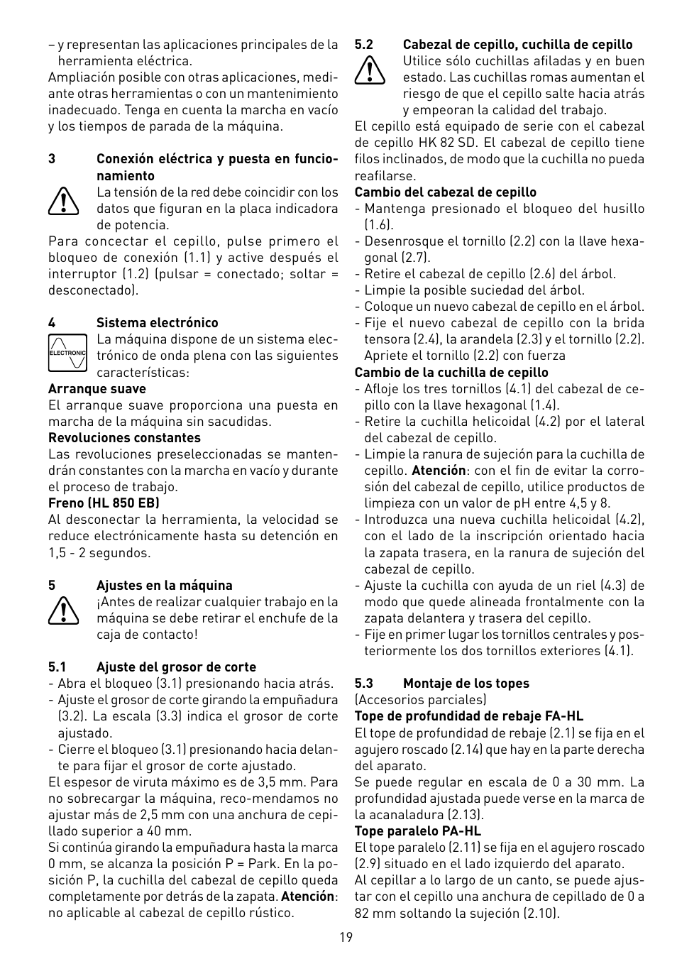 Festool HL 850 EB User Manual | Page 19 / 62