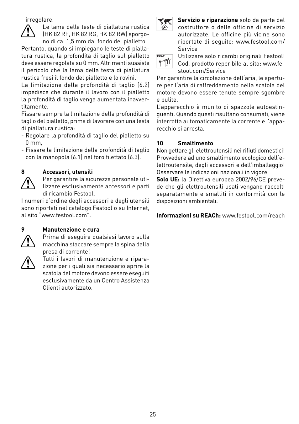 Festool HL 850 EB User Manual | Page 25 / 62