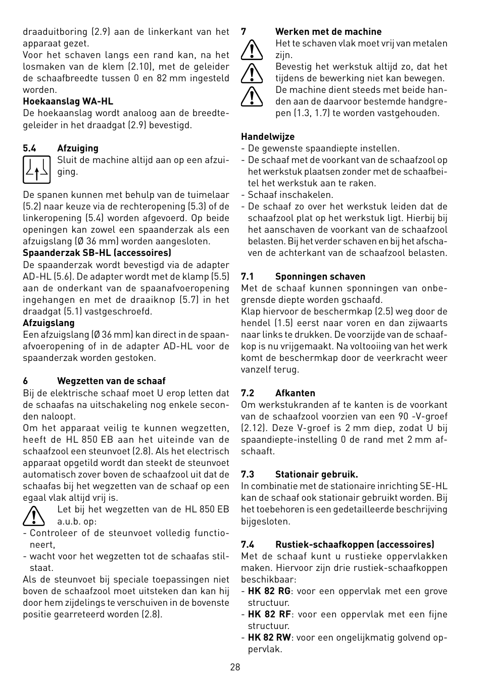 Festool HL 850 EB User Manual | Page 28 / 62