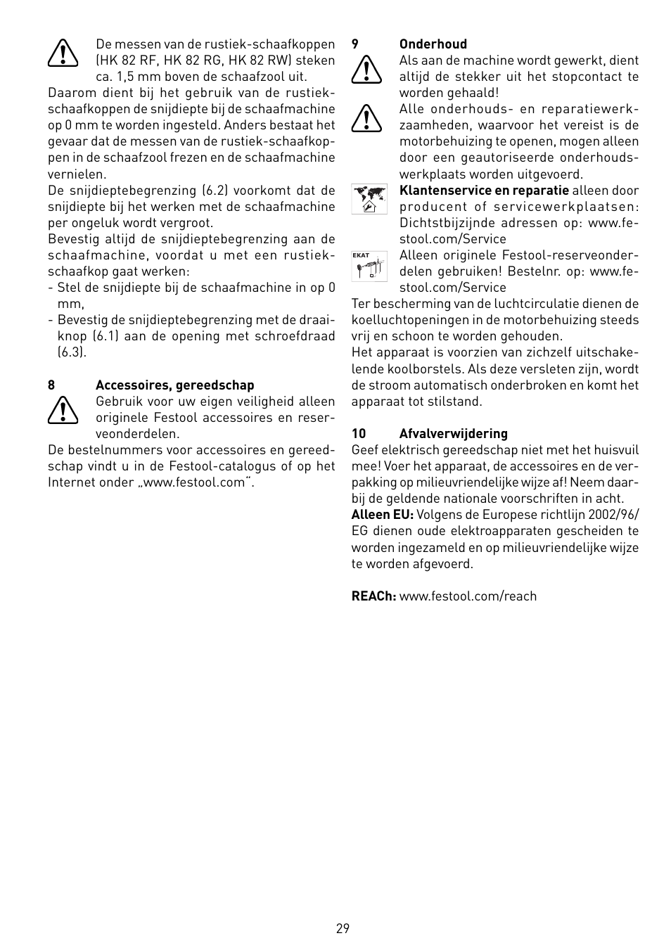 Festool HL 850 EB User Manual | Page 29 / 62