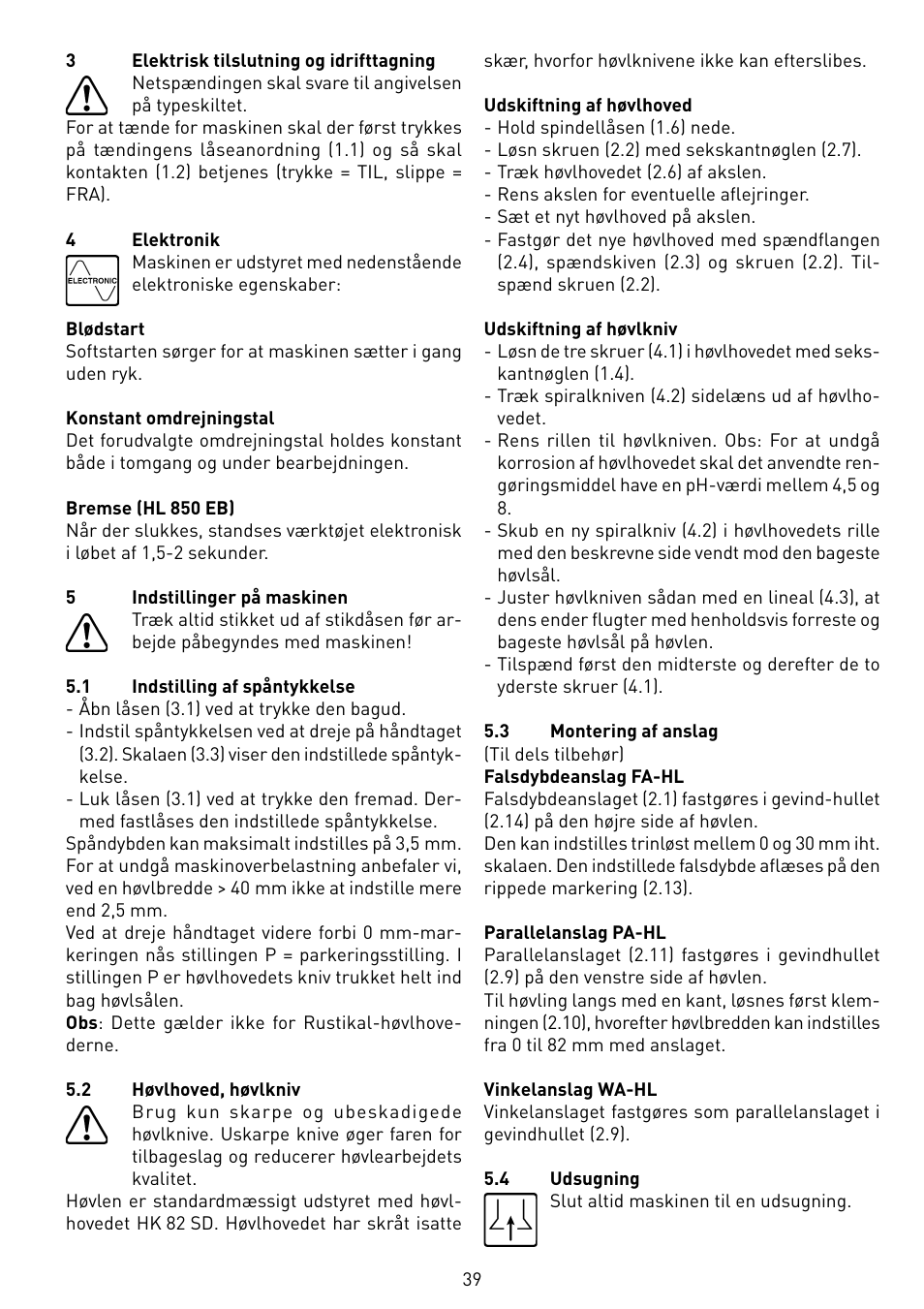 Festool HL 850 EB User Manual | Page 39 / 62