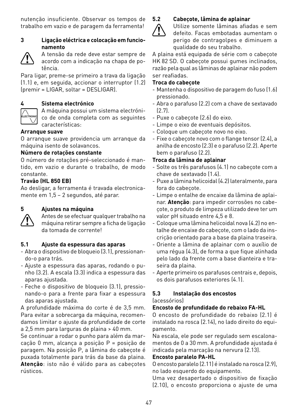 Festool HL 850 EB User Manual | Page 47 / 62