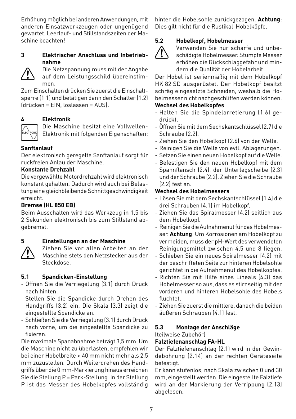 Festool HL 850 EB User Manual | Page 7 / 62