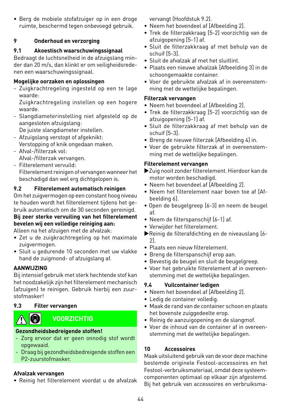 Festool SRM 45 E-LHS 225 PLANEX User Manual | Page 44 / 102