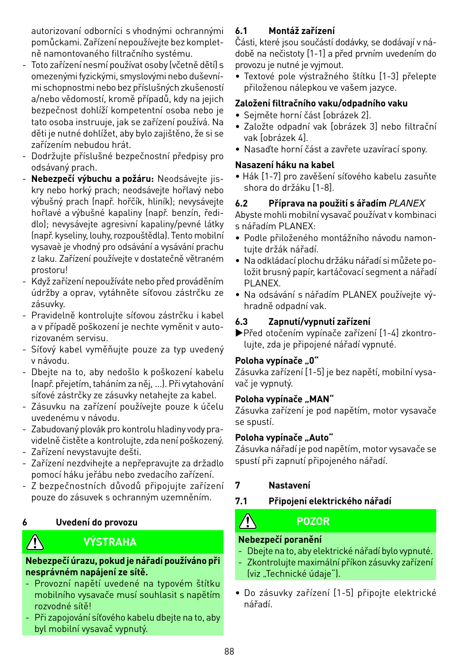 Festool SRM 45 E-LHS 225 PLANEX User Manual | Page 88 / 102