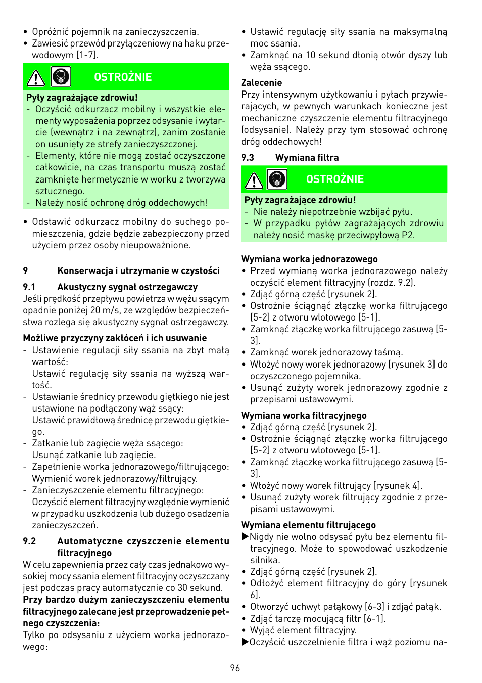 Festool SRM 45 E-LHS 225 PLANEX User Manual | Page 96 / 102