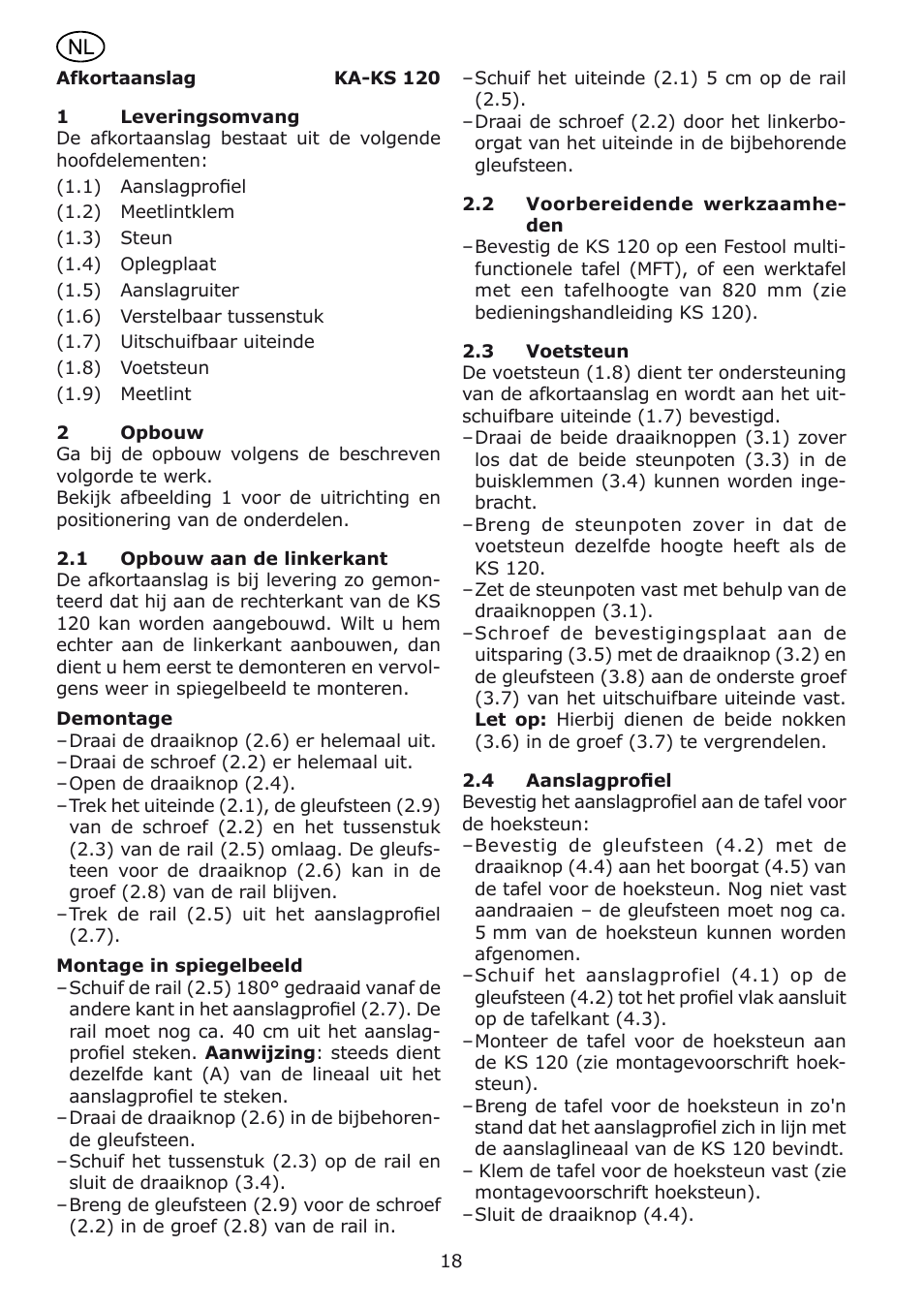 Festool kapex_kappanschlag User Manual | Page 18 / 38