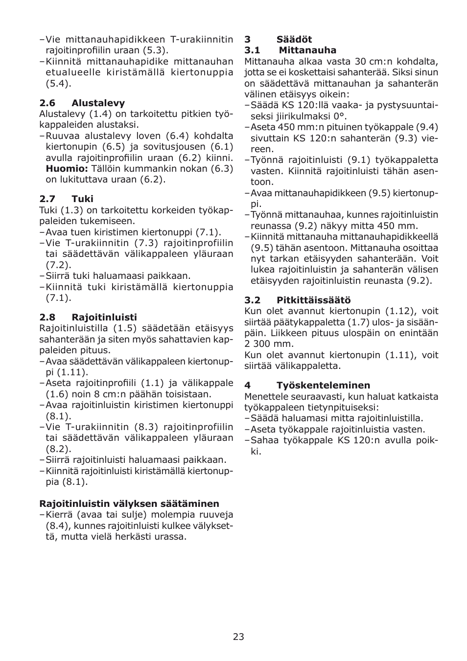 Festool kapex_kappanschlag User Manual | Page 23 / 38