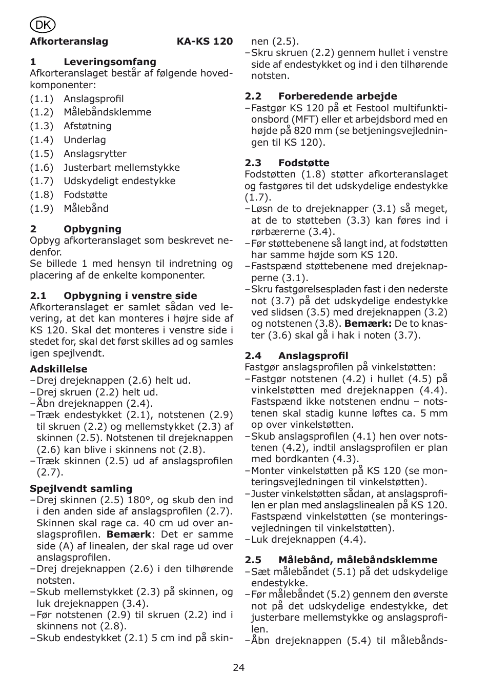 Festool kapex_kappanschlag User Manual | Page 24 / 38