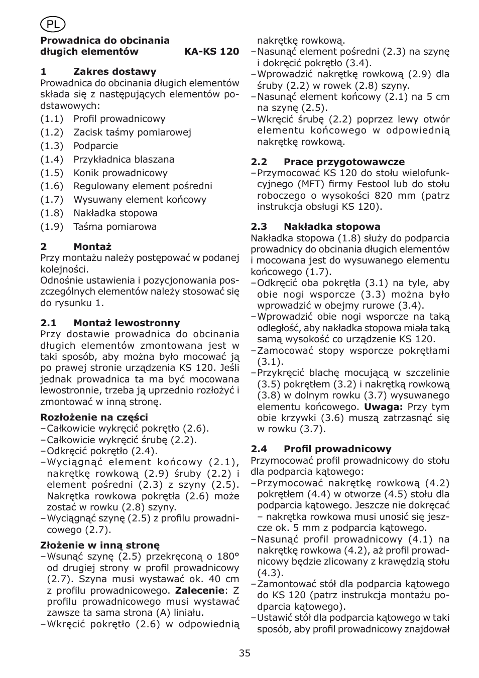 Festool kapex_kappanschlag User Manual | Page 35 / 38