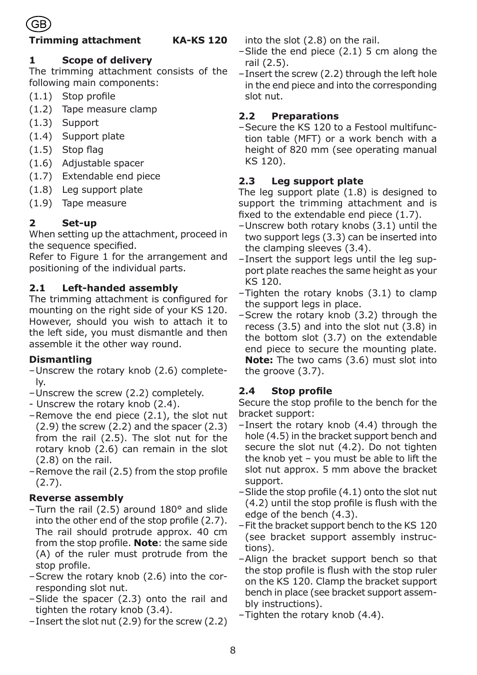 Festool kapex_kappanschlag User Manual | Page 8 / 38