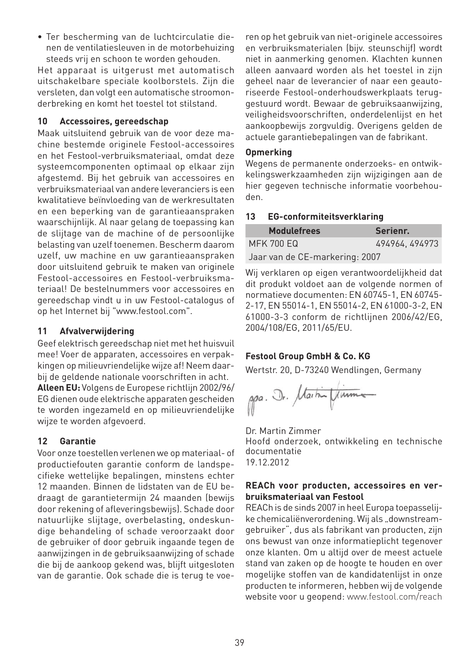 Festool MFK 700 EQ User Manual | Page 39 / 92