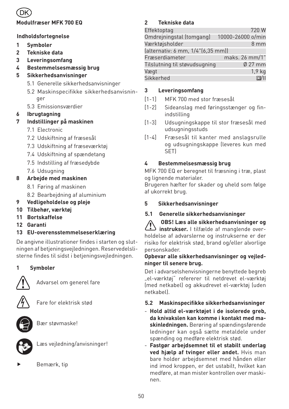 Festool MFK 700 EQ User Manual | Page 50 / 92