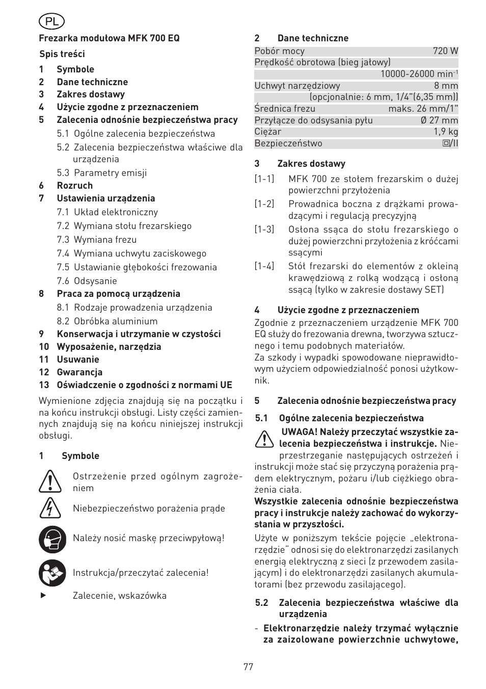 Festool MFK 700 EQ User Manual | Page 77 / 92